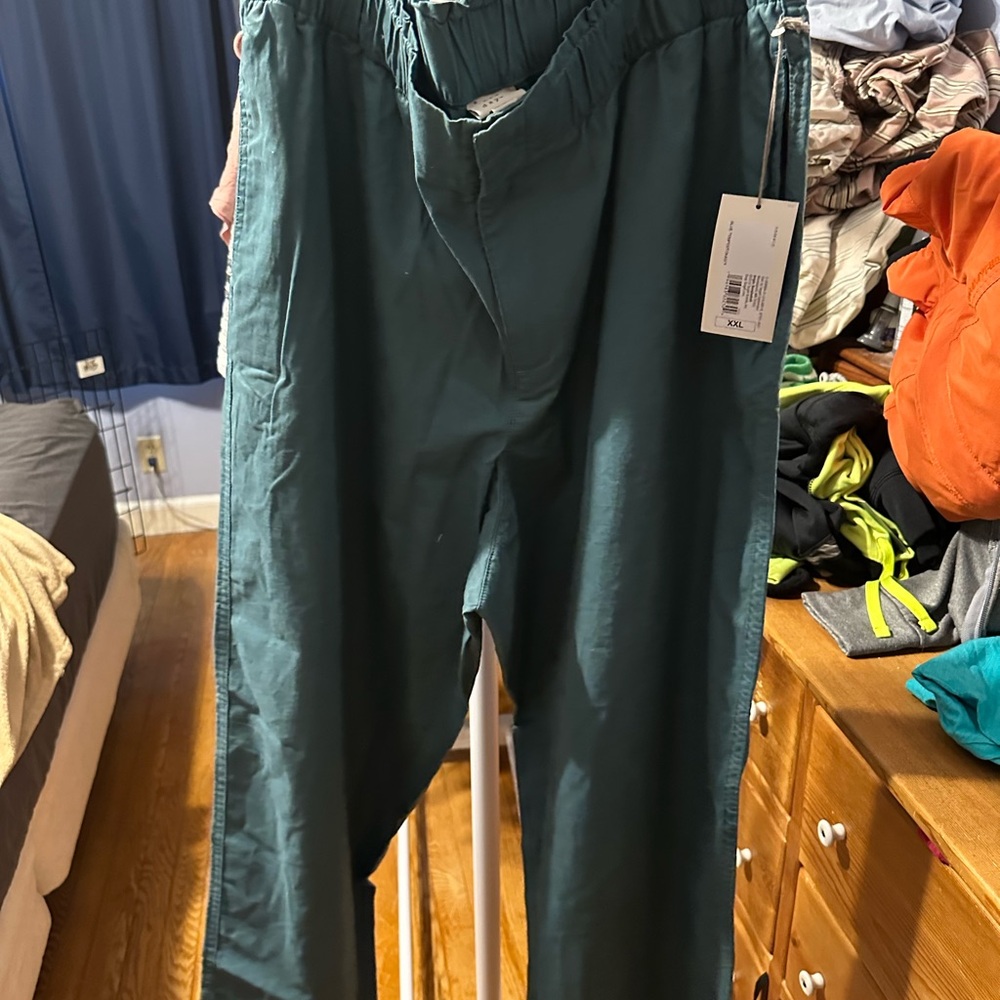 A New Day Green Trousers with Smooth Finish